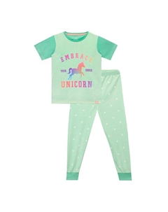 Объятия внутренней пижамы единорога, зеленый Harry bear