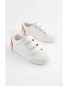 Кроссовки с застежкой-липучкой, белый Next