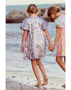 Блестящее вечернее платье с пайетками (3–16 лет), фиолетовый Next