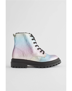 Ботильоны на шнуровке и теплой подкладке, серебряный Next