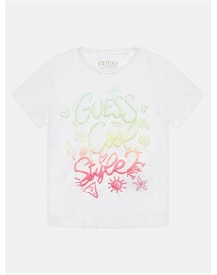 Футболка стандартного кроя, белый Guess