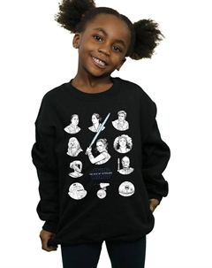 Однотонная толстовка The Rise Of Skywalker Resistance Персонажи Линейка, черный Star wars