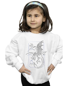 Толстовка с рисунком дракона, белый Harry potter