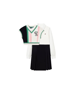 ФИЛА Детское платье, цвет Set of 2 (paneled vest + patchwork dress) Fila