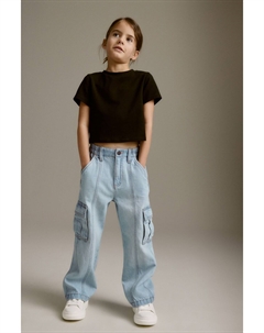 Широкие джинсы-карго (3–16 лет), синий Next