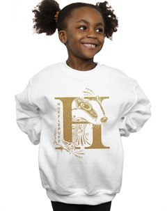 Толстовка с блестками «Хаффлпафф», белый Harry potter