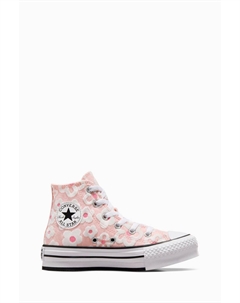 Молодежные кроссовки evalift с цветочным принтом, розовый Converse