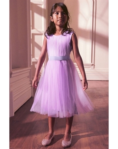 Вечернее платье из сетки с завязкой на спине (3–16 лет), фиолетовый Next