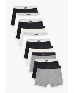 10 пар мягких боксеров (2–16 лет), серый Next