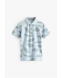 Топ-Поло с короткими рукавами и принтом по всей поверхности (3–16 лет), синий Next