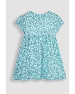 Платье из джерси с пышными рукавами и цветочным узором, синий Jojo maman bébé