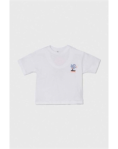 Детская хлопковая футболка, белый Zippy