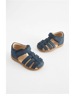 Кожаные детские сандалии First Walker на застежке-липучке, синий Next