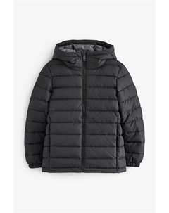 Стеганая куртка средней тяжести с капюшоном (3-17 лет), черный Next