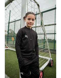 Тренировочный свитшот для девочек бирюзового цвета на короткой молнии, черный Miss kick