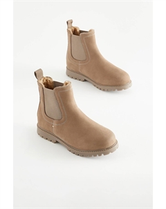 Кожаные ботинки челси с теплой подкладкой из тинсулата, серый Next