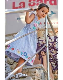 Летнее платье с аппликацией, белый Jojo maman bébé