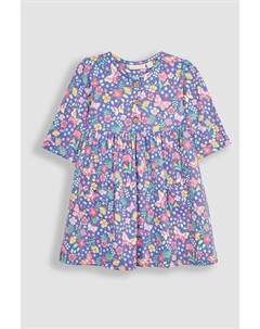 Платье из джерси с длинными рукавами пуговицами спереди и карманом, фиолетовый Jojo maman bébé