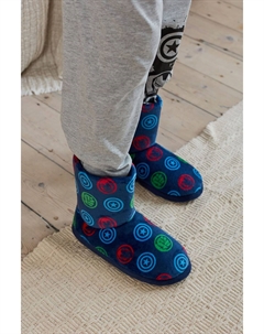 Утепленные высокие тапочки, синий Next