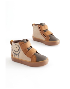 Туфли на теплой подкладке с застежкой-липучкой, бежевый Next