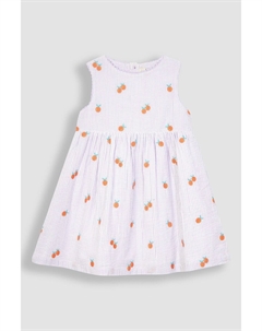 Летнее платье с вышивкой, оранжевый Jojo maman bébé
