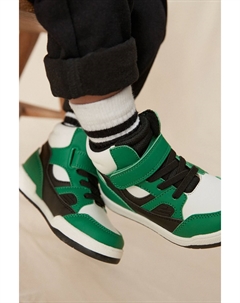 Высокие спортивные кроссовки с застежкой-липучкой и эластичными шнурками, зеленый Next