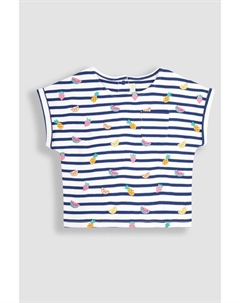 Футболка с вышитым фруктовым мотивом, белый Jojo maman bébé