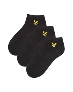 3 пары носков из хлопка для мальчиков до щиколотки, черный Lyle & scott