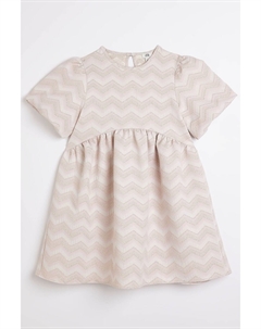 Розовое свободное платье в жаккардовую полоску для девочки, розовый River island