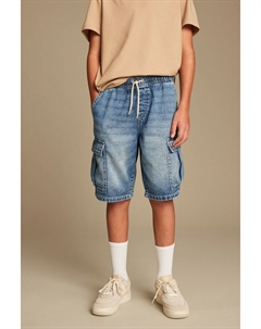 Джинсовые шорты карго (3–16 лет), синий Next