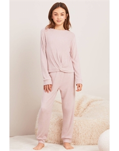 Мягкая пижама с узлом спереди (5–16 лет), розовый Lipsy