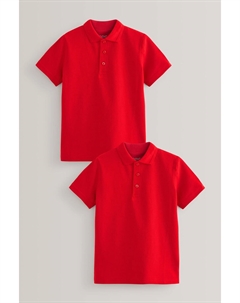 Хлопковые школьные рубашки-поло (3–16 лет), красный Next