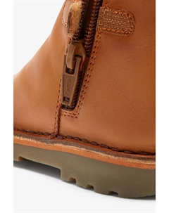 Кожаные ботинки челси на теплой подкладке, коричневый Next