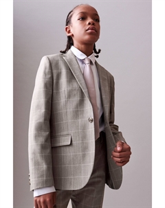 Пиджак в клетку (от 12 до 16 лет), бежевый Next