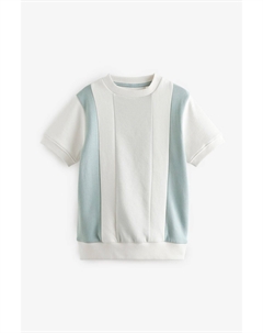 Вертикальный текстурированный топ в стиле колор-блок (3–16 лет), зеленый Next