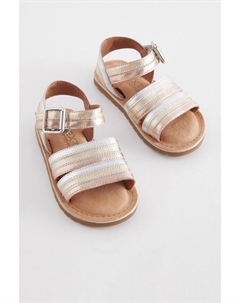 Полосатые кожаные сандалии, желтый Next