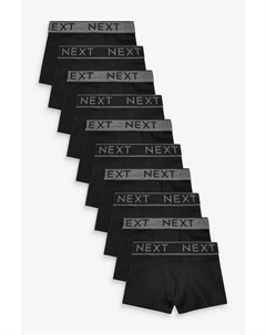 10 пар боксеров (1 5 16 лет), черный Next