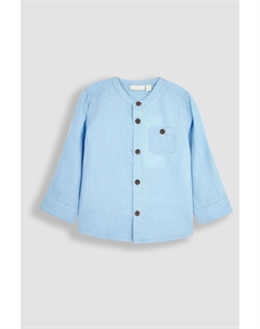 Классическая летняя льняная рубашка с длинными рукавами, синий Jojo maman bébé