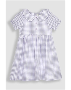 Платье с воротником и пуговицей спереди, фиолетовый Jojo maman bébé