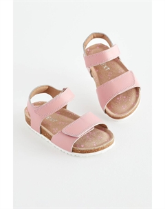 Кожаные сандалии на пробковой подошве, розовый Next