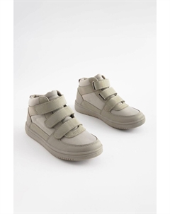 Высокие кроссовки на танкетке с застежкой-липучкой, бежевый Next