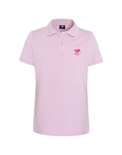 Рубашка-поло с вышивкой логотипа, цвет Pink Lady Polo sylt