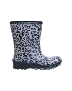 Детские резиновые сапоги Cenerki на теплой подкладке, цвет Leopard Zigzag