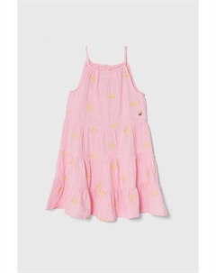Детское хлопковое платье, розовый Guess