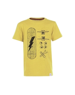 Части футболки для скейтбординга, желтый Band of rascals