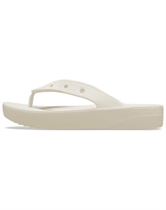 Шлепанцы Classic Platform Flip Beige Women's Crocs