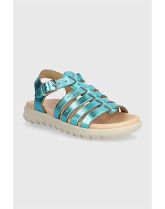 Детские кожаные сандалии, бирюзовый Geox