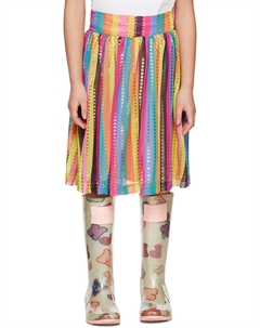 Детская многоцветная полосатая юбка миди Marc jacobs