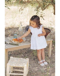 Хлопковое детское платье, белый Tartine et chocolat