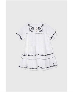 Детское хлопковое платье, белый Guess